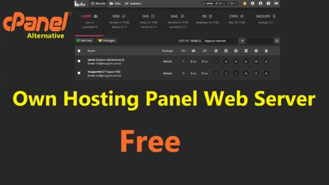 How to Create your Own Hosting Panel Web Server for Free